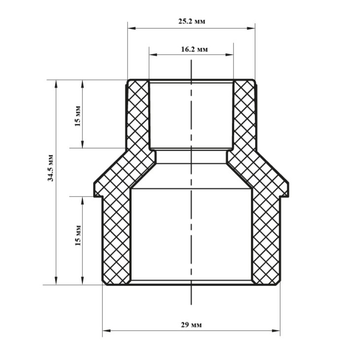 Муфта редукційна Koer K0056.PRO - 25x20 ЗВ (KP0066) Муфта редукційна Koer K0056.PRO - 25x20 ЗВ (KP0066)