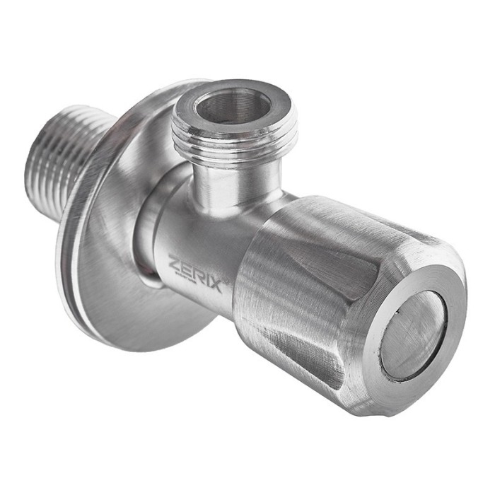 Кран для підключ. сантехприладів Zerix VAL-04-1/2x1/2 з нерж. ст.SUS304 (ZX4800) Кран для підключ. сантехприладів Zerix VAL-04-1/2x1/2 з нерж. ст.SUS304 (ZX4800)