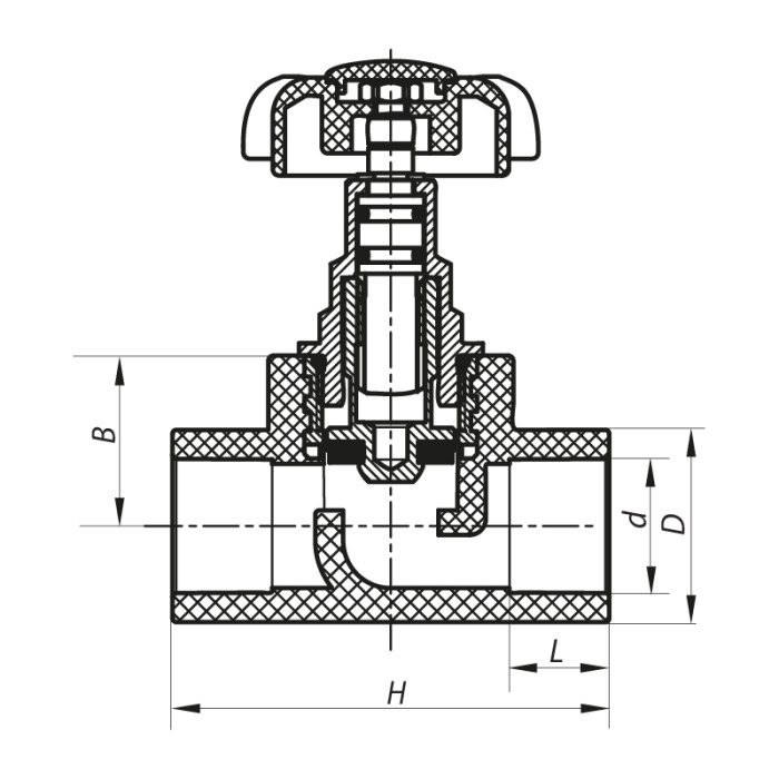 Кран вентильний 40 Koer PPR K0186.PRO (KP0240) Кран вентильний 40 Koer PPR K0186.PRO (KP0240)