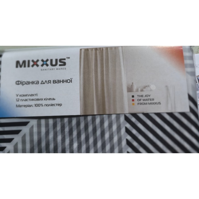 Шторка для ванної Mixxus SCT-011-180x180 з поліестеру (Візерунок Шторка для ванної Mixxus SCT-011-180x180 з поліестеру (Візерунок