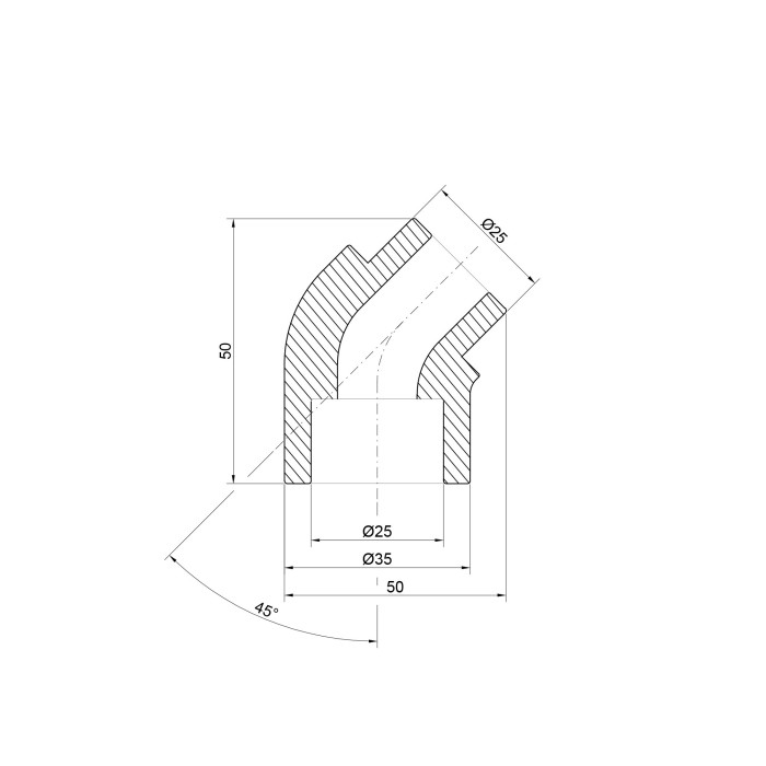 Кутик PPR Thermo Alliance 25, 45° Кутик PPR Thermo Alliance 25, 45°