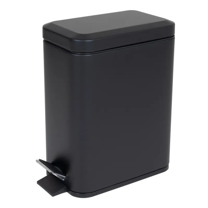 Відро для сміття з плавним закриттям прямокутне Zerix Sansa-TC0105 Black 5 л колір чорний (ZX5894) Відро для сміття з плавним закриттям прямокутне Zerix Sansa-TC0105 Black 5 л колір чорний (ZX5894)