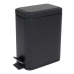 Відро для сміття з плавним закриттям прямокутне Zerix Sansa-TC0105 Black 5 л колір чорний (ZX5894)