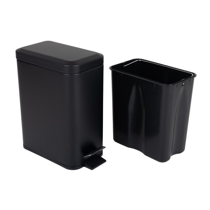 Відро для сміття з плавним закриттям прямокутне Zerix Sansa-TC0105 Black 5 л колір чорний (ZX5894) Відро для сміття з плавним закриттям прямокутне Zerix Sansa-TC0105 Black 5 л колір чорний (ZX5894)