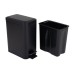 Відро для сміття з плавним закриттям прямокутне Zerix Sansa-TC0105 Black 5 л колір чорний (ZX5894)