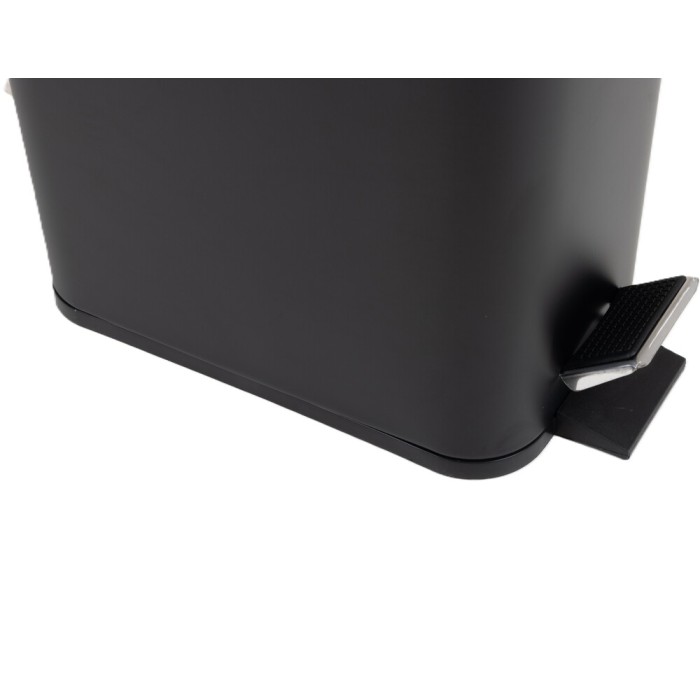 Відро для сміття з плавним закриттям прямокутне Zerix Sansa-TC0105 Black 5 л колір чорний (ZX5894) Відро для сміття з плавним закриттям прямокутне Zerix Sansa-TC0105 Black 5 л колір чорний (ZX5894)