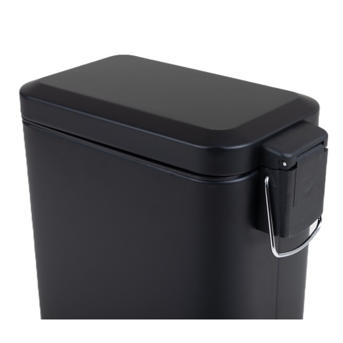 Відро для сміття з плавним закриттям прямокутне Zerix Sansa-TC0105 Black 5 л колір чорний (ZX5894) Відро для сміття з плавним закриттям прямокутне Zerix Sansa-TC0105 Black 5 л колір чорний (ZX5894)