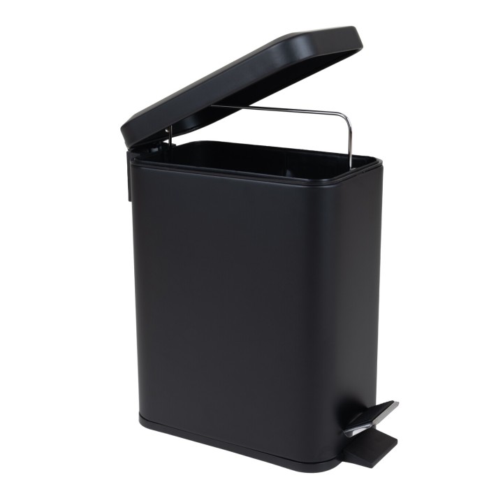 Відро для сміття з плавним закриттям прямокутне Zerix Sansa-TC0105 Black 5 л колір чорний (ZX5894) Відро для сміття з плавним закриттям прямокутне Zerix Sansa-TC0105 Black 5 л колір чорний (ZX5894)