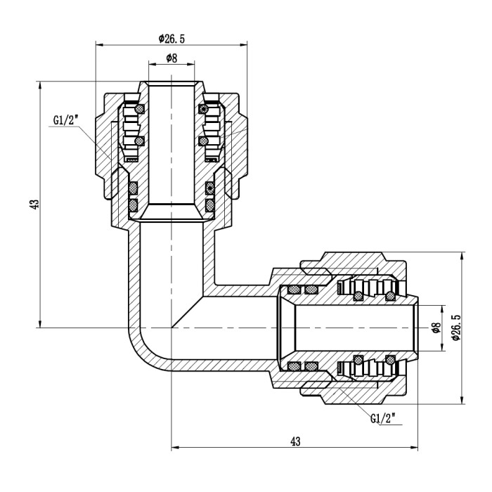 Кут обтискний Thermo Alliance Forte 16 SF173W1616 Кут обтискний Thermo Alliance Forte 16 SF173W1616