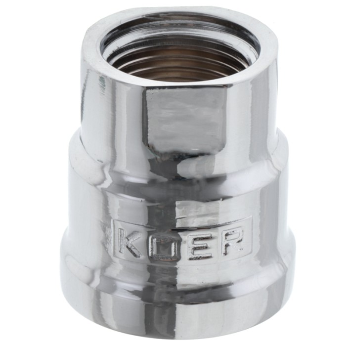 Муфта редукційна 1/2"x3/8" (хром) Koer KF.C0406.chr (KF0121) Муфта редукційна 1/2"x3/8" (хром) Koer KF.C0406.chr (KF0121)