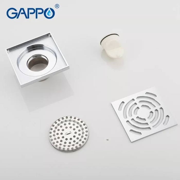 Вертикальний трап GAPPO G81052, латунь, 100х100 мм, хром Вертикальний трап GAPPO G81052, латунь, 100х100 мм, хром