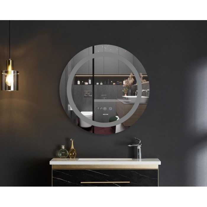 Дзеркало Mixxus PLAIN MC02-80-CASE з Led Touch, Anti-fog, димером, регулятором яскравості, годинником (MI7158) Дзеркало Mixxus PLAIN MC02-80-CASE з Led Touch, Anti-fog, димером, регулятором яскравості, годинником (MI7158)