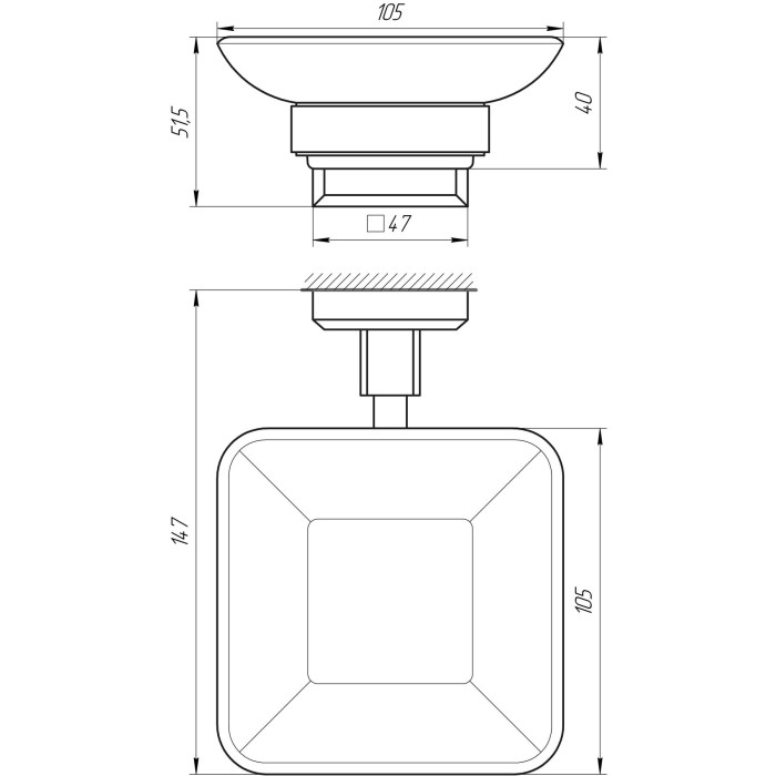 Мильниця TOPAZ TKB 9922A-BL чорна Мильниця TOPAZ TKB 9922A-BL чорна