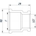 Муфта редукційна 1″х1/2″ВВ нікельована NM531L OPTIMUM