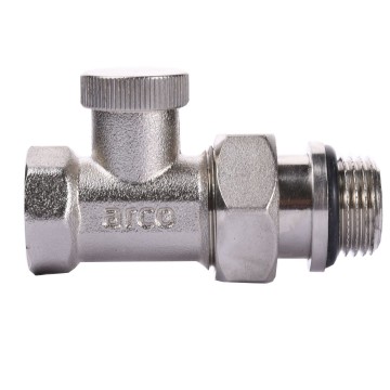 Кран радіаторний прямий  ARCO 1/2″ під ключ з ущільнювачем 507655