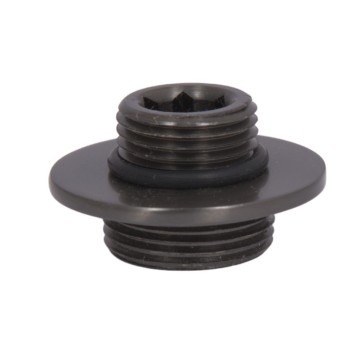 Гайка кріплення стійки Qtap (19,5х35х35) для душової системи Vlasta New Gunmetal Black PVD QTVLA1953535GMB49700