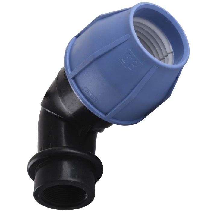 Коліно ПНД Vsplast 63*1 1/2 '' ВР 4002 Коліно ПНД Vsplast 63*1 1/2 '' ВР 4002
