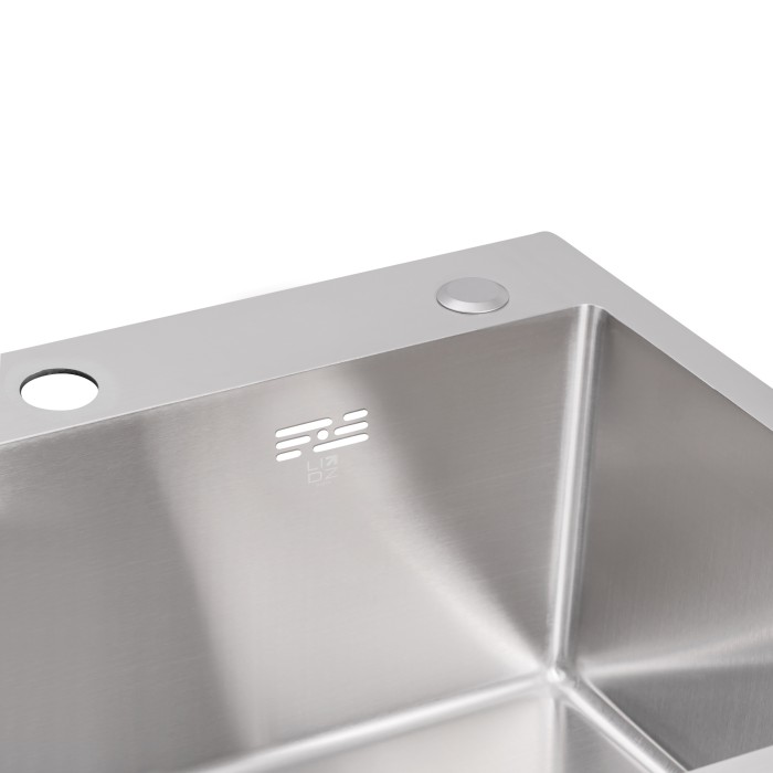 Мийка для кухні інтегрована Lidz Handmade H5050 (LDH5050BRU35375) Brushed Steel 3,0/1,0 мм Мийка для кухні інтегрована Lidz Handmade H5050 (LDH5050BRU35375) Brushed Steel 3,0/1,0 мм