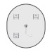 Дзеркало Mixxus Premium ELLIPSE MV05-80x70-Reverse BLACK з Led Touch, Anti-fog, димером (3-6,5kK) (MP6646)