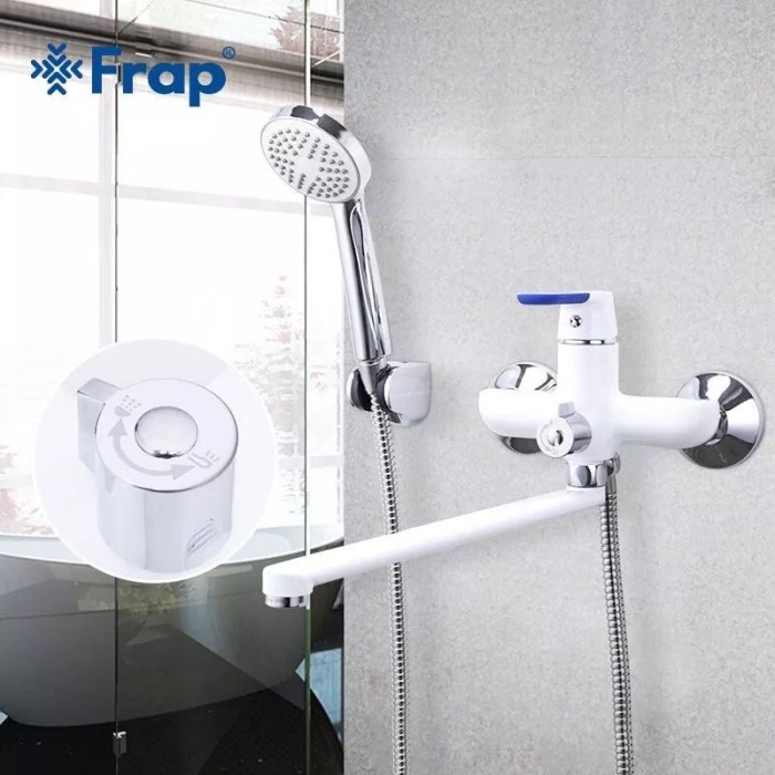 Змішувач для ванни Frap F2234, білий/хром Змішувач для ванни Frap F2234, білий/хром