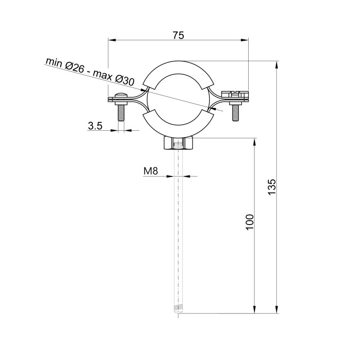 Хомут Thermo Alliance Forte 3/4" (D26-30 мм) SF10020 Хомут Thermo Alliance Forte 3/4" (D26-30 мм) SF10020