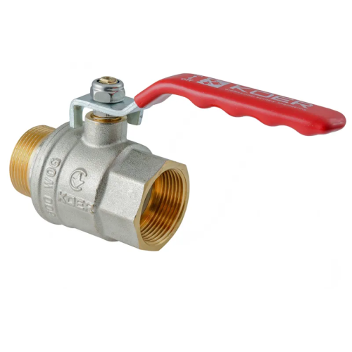 Кран кульовий ГШВ Koer Extreme KE.215-40 - 1 1/2" FM ручка "важіль" червона (KR5754)