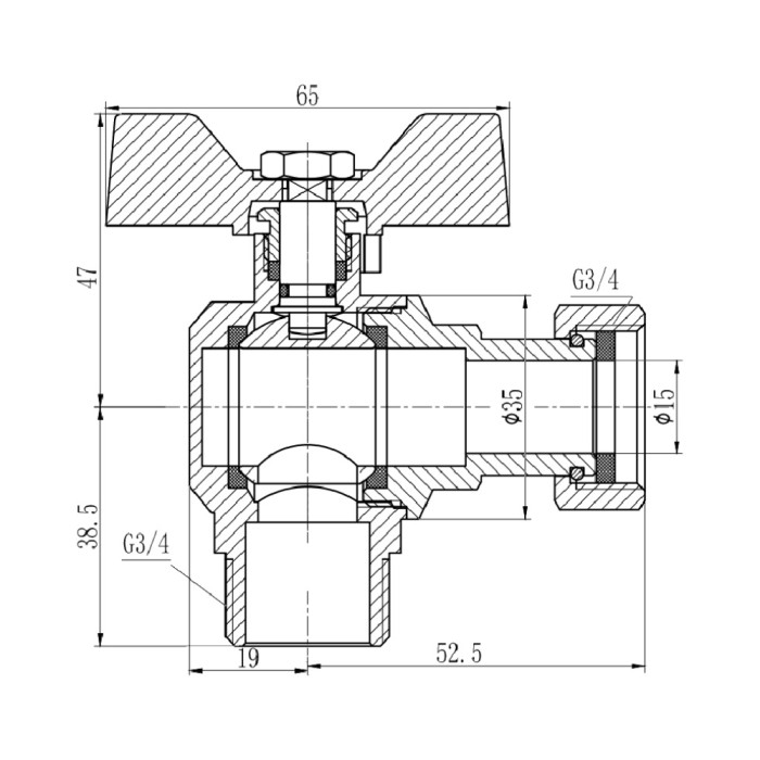 Кран кульовий з накидною гайкою Thermo Alliance Forte 3/4" ВЗ для води кутовий SF224W20 Кран кульовий з накидною гайкою Thermo Alliance Forte 3/4" ВЗ для води кутовий SF224W20