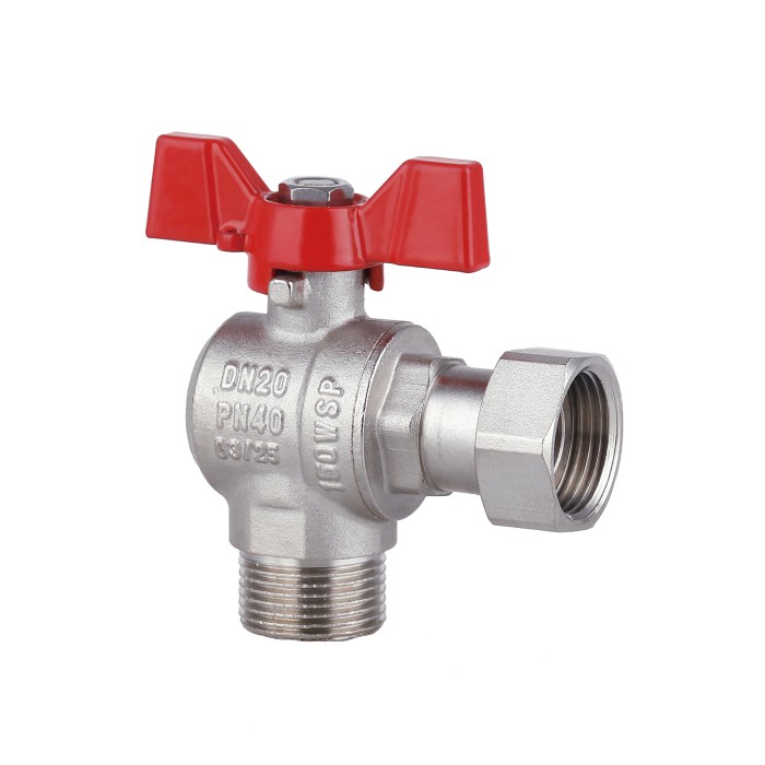 Кран кульовий з накидною гайкою Thermo Alliance Forte 3/4" ВЗ для води кутовий SF224W20 Кран кульовий з накидною гайкою Thermo Alliance Forte 3/4" ВЗ для води кутовий SF224W20