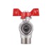 Кран кульовий з накидною гайкою Thermo Alliance Forte 3/4" ВЗ для води кутовий SF224W20