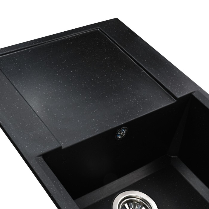 Гранітна мийка Globus Lux KOMO чорний 790х500мм-А0002 Гранітна мийка Globus Lux KOMO чорний 790х500мм-А0002