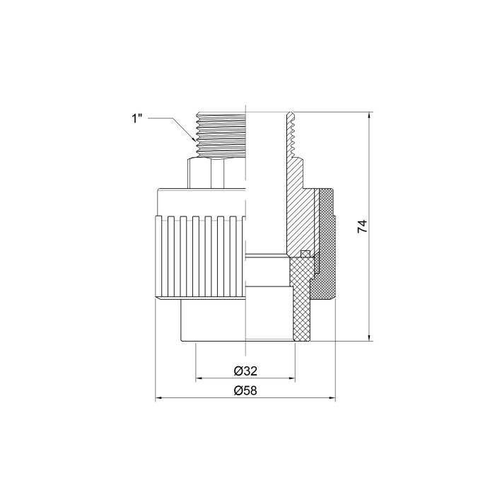 Муфта PPR Thermo Alliance 32х1" ЗР Муфта PPR Thermo Alliance 32х1" ЗР