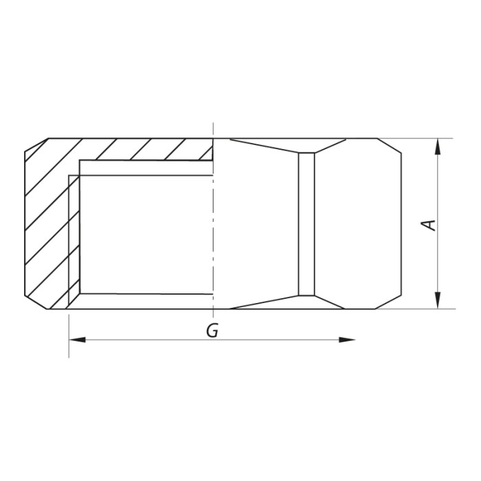 Різьбове з'єднання заглушка В 3/4" Koer KF.P08F (KR3094) Різьбове з'єднання заглушка В 3/4" Koer KF.P08F (KR3094)