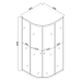Душова кабіна без піддону Mixxus PLAIN SC01-90x90x185-GR CHROME сіре тоноване скло 4мм (MI6900)
