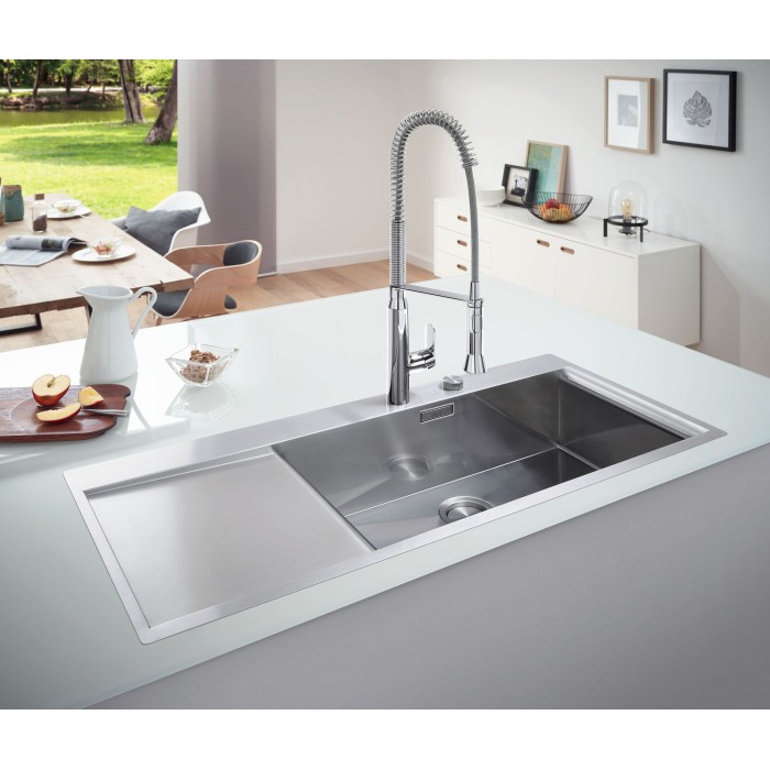 Мийка кухонна Grohe EX Sink K1000 (подвійне крило зліва) (31582SD0) Мийка кухонна Grohe EX Sink K1000 (подвійне крило зліва) (31582SD0)