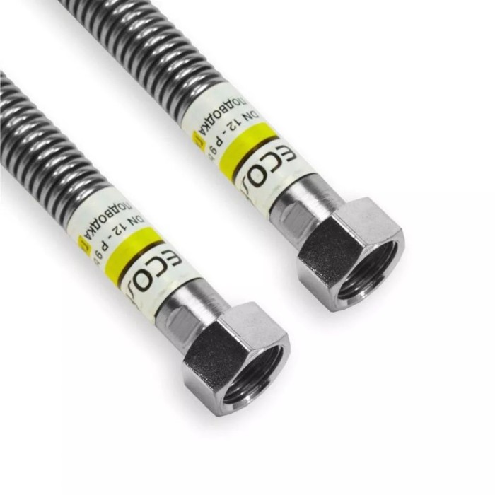 Гнучкий шланг для газу Eco-Flex Газ/Стандарт 60 см гайка-гайка 3/4" Гнучкий шланг для газу Eco-Flex Газ/Стандарт 60 см гайка-гайка 3/4"