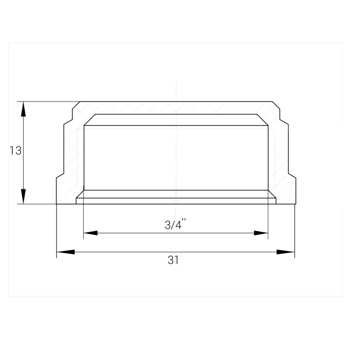 Заглушка 3/4″В нікельована під пломбу NC401P OPTIMUM Заглушка 3/4″В нікельована під пломбу NC401P OPTIMUM