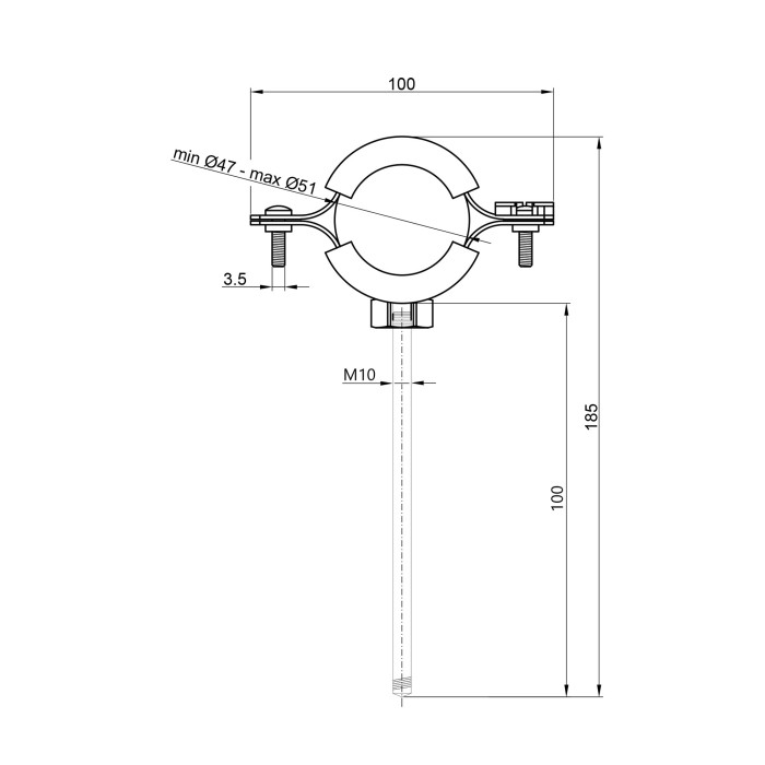Хомут Thermo Alliance Forte 1 1/2" (D47-51 мм) SF10040 Хомут Thermo Alliance Forte 1 1/2" (D47-51 мм) SF10040