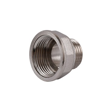 Перехідник редукційний 3/4″х1/2″ВЗ нікельований восьмигранний NK433O OPTIMUM