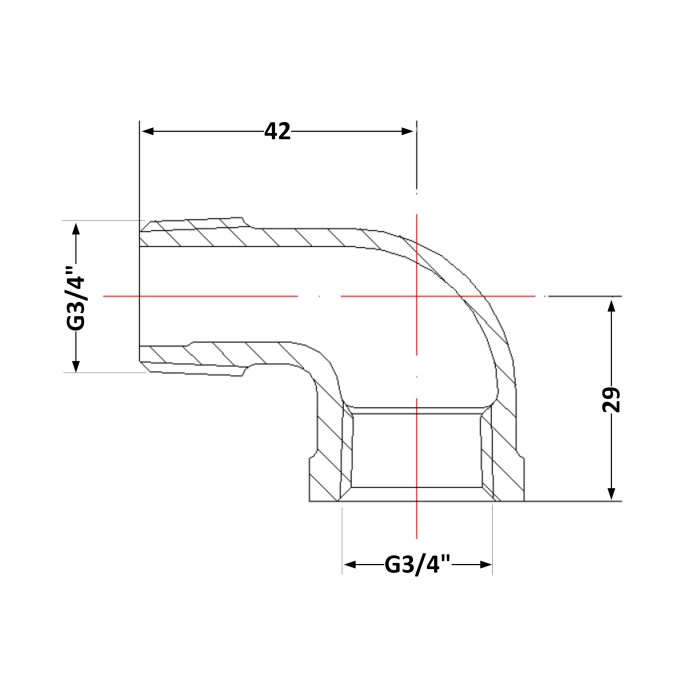 Кут чавунний 3/4" ЗР Кут чавунний 3/4" ЗР