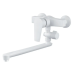 PLAMIX OSCAR-006 SET WHITE Змішувач для ванни (зі шлангом,лійкою та кроншт.) (Кол. білий) (24 шт/ящ)
