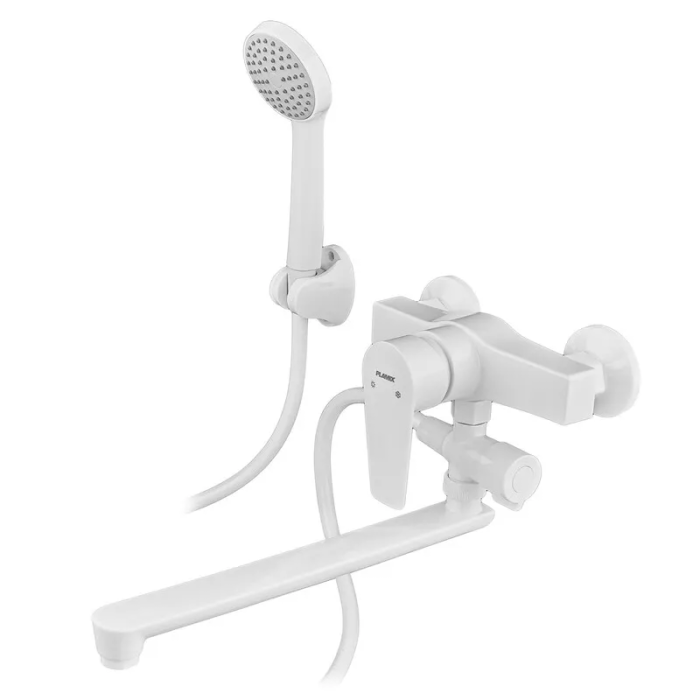 PLAMIX OSCAR-006 SET WHITE Змішувач для ванни (зі шлангом,лійкою та кроншт.) (Кол. білий) (24 шт/ящ) PLAMIX OSCAR-006 SET WHITE Змішувач для ванни (зі шлангом,лійкою та кроншт.) (Кол. білий) (24 шт/ящ)