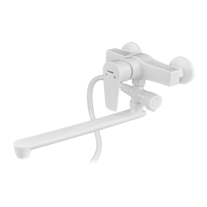 PLAMIX OSCAR-006 SET WHITE Змішувач для ванни (зі шлангом,лійкою та кроншт.) (Кол. білий) (24 шт/ящ) PLAMIX OSCAR-006 SET WHITE Змішувач для ванни (зі шлангом,лійкою та кроншт.) (Кол. білий) (24 шт/ящ)