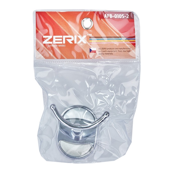 Гачок подвійний Zerix AFB-0105-2 (ZX5048) Гачок подвійний Zerix AFB-0105-2 (ZX5048)