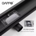 Трап для душу GAPPO G86007-36, 70х600 мм, нержавіюча сталь, чорний