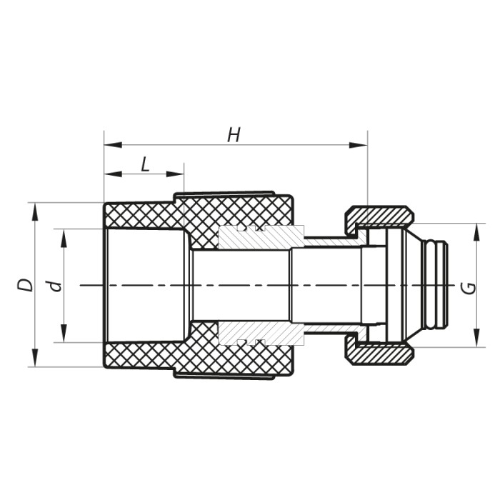Муфта з євроконусом і накидною гайкою 20x3 /4 PPR Koer K0240.PRO (KP2606) Муфта з євроконусом і накидною гайкою 20x3 /4 PPR Koer K0240.PRO (KP2606)