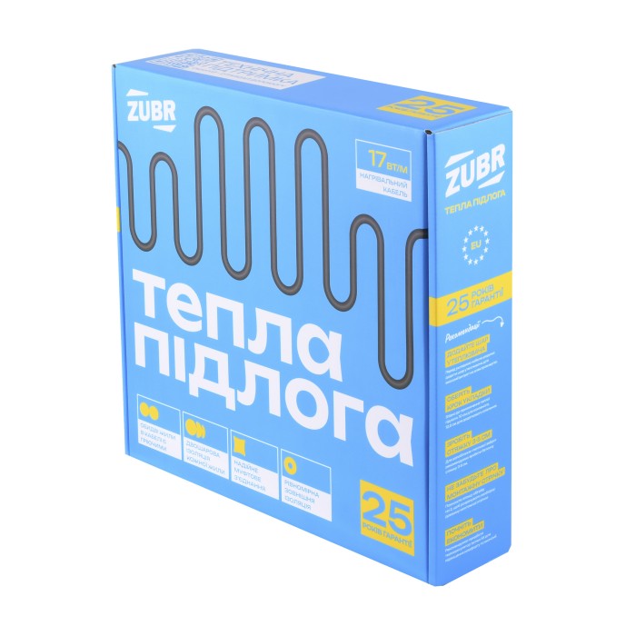 Нагрівальний кабель ZUBR DC Cable 1670 Вт / 97 м Нагрівальний кабель ZUBR DC Cable 1670 Вт / 97 м