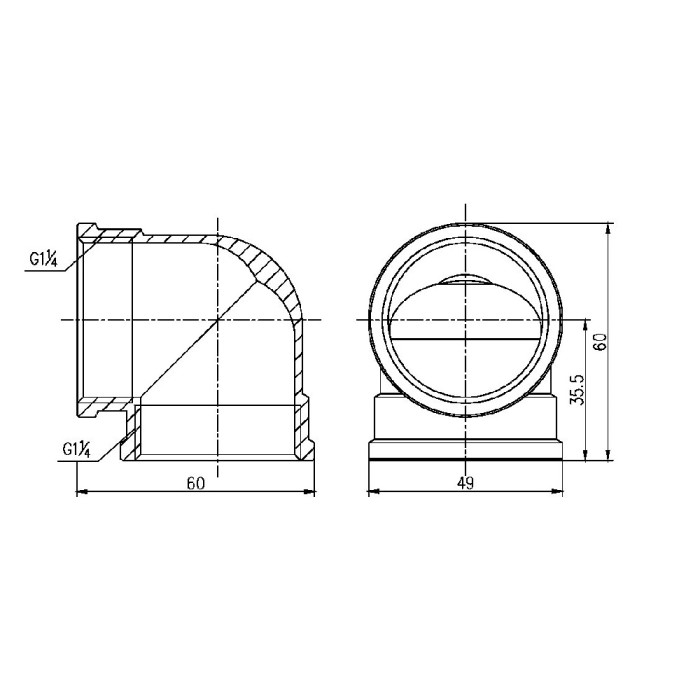 Кут Thermo Alliance Forte 1" 1/4 ВВ SF36832 Кут Thermo Alliance Forte 1" 1/4 ВВ SF36832