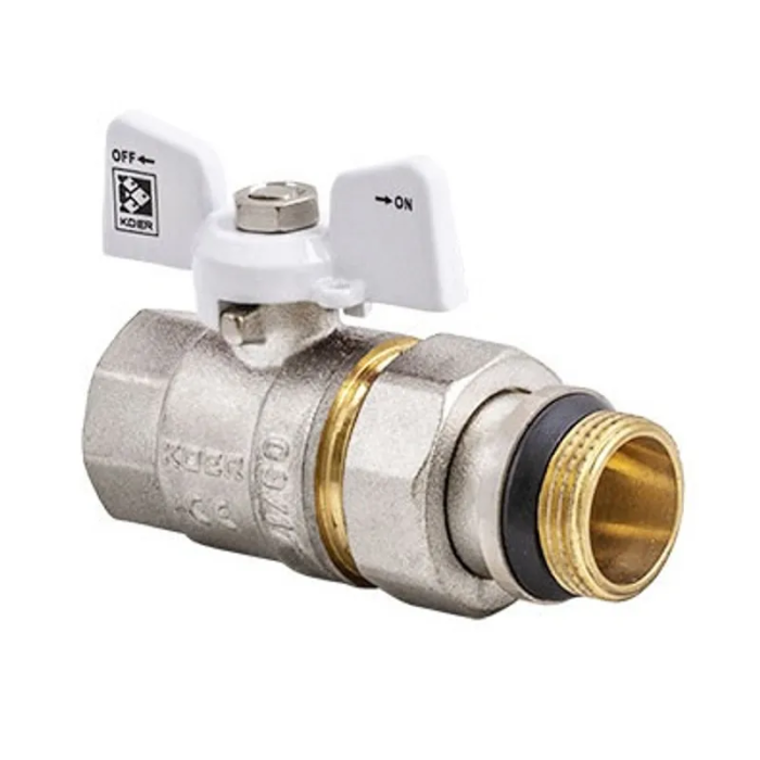 Кран з американкою 1/2" "антіпротечка" (Koer KR.227.W-Gi) білий (KR0190) Кран з американкою 1/2" "антіпротечка" (Koer KR.227.W-Gi) білий (KR0190)