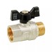 Кран кульовий ITAL PN40 3/4" вн.-зов., метелик, нікель