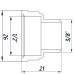 Перехідник редукційний 1/2″х3/8″ВЗ нікельований восьмигранний NK323O OPTIMUM